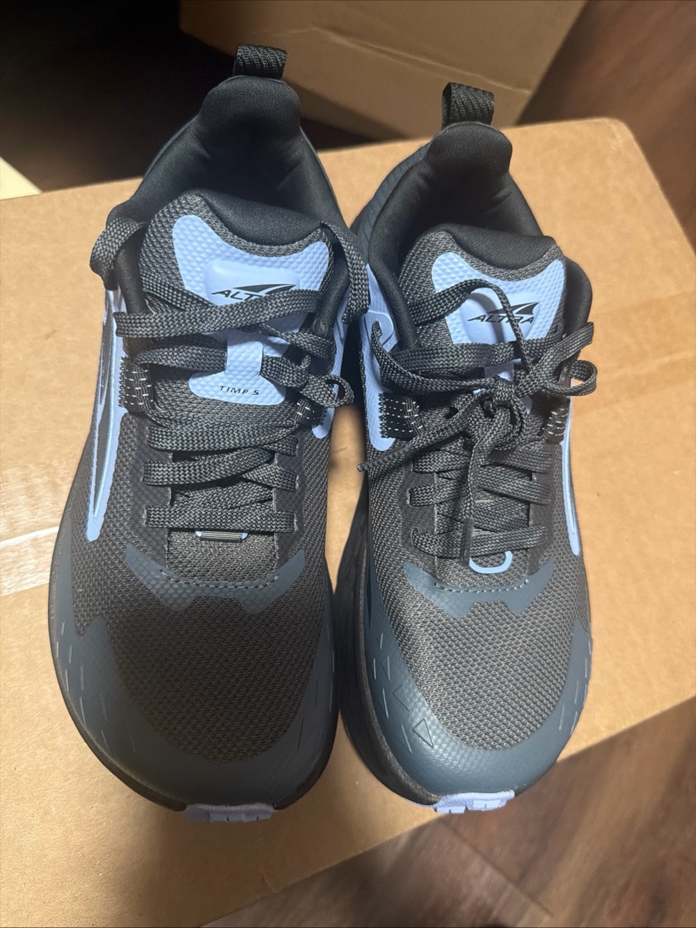 Altra Vibram Timp 5 Womens Black Trail Training Shoes US 6.5 ALOA85P602